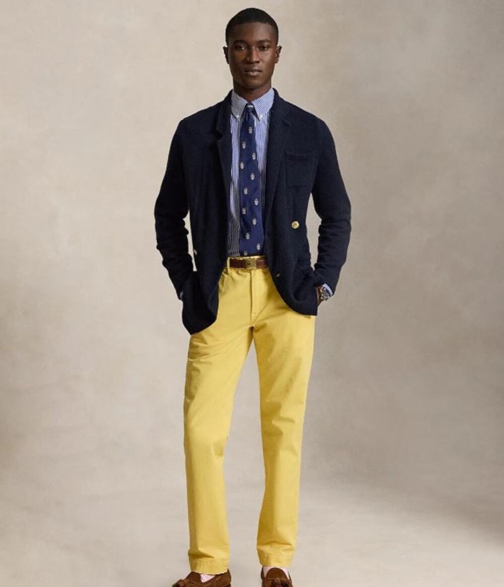 Polo Ralph Lauren Classic Fit Cotton Collegiate Pale Yellow Chino Pants 40 x 32